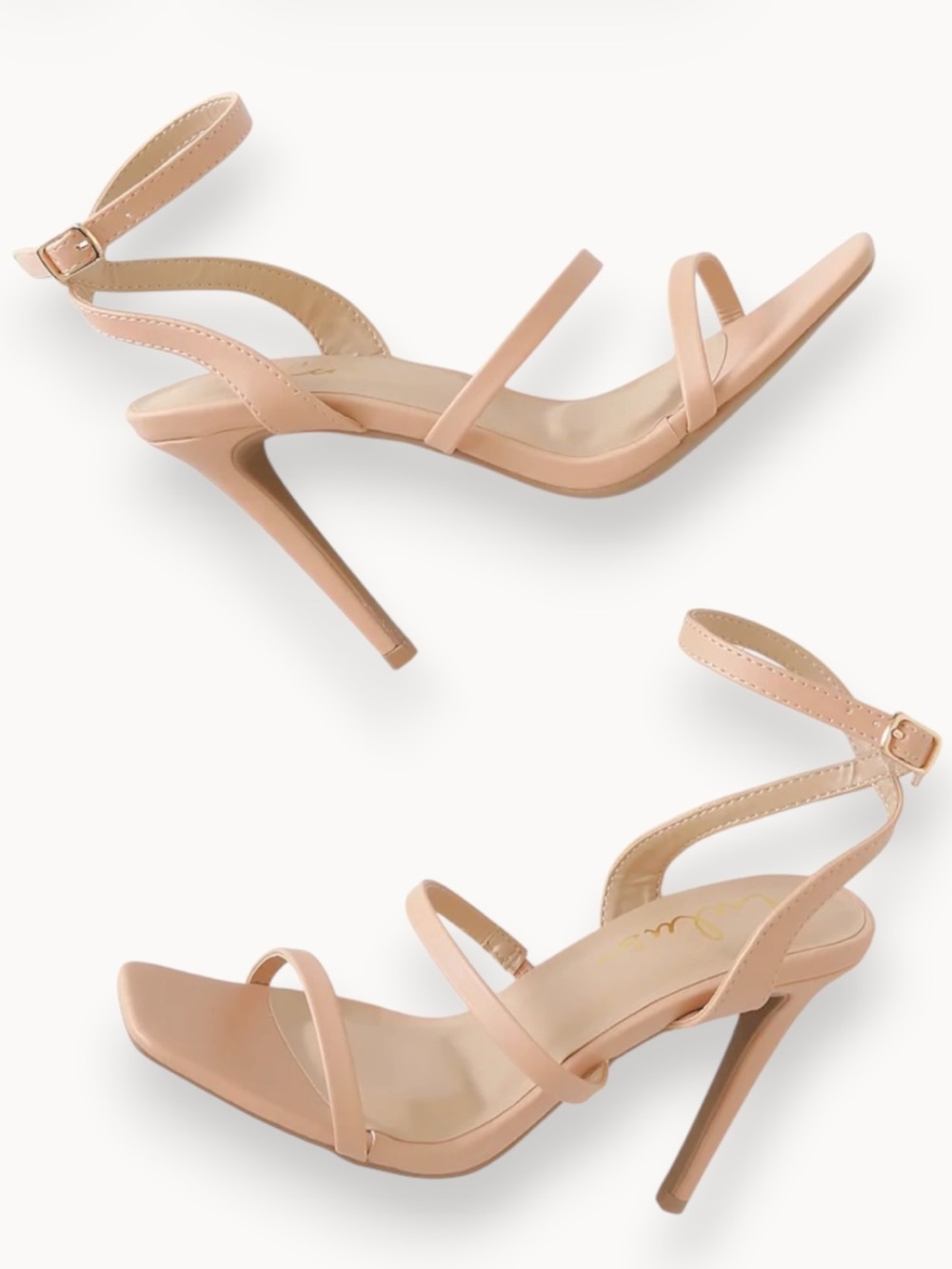 Lulu’s Nude Strappy High Heel Sandals